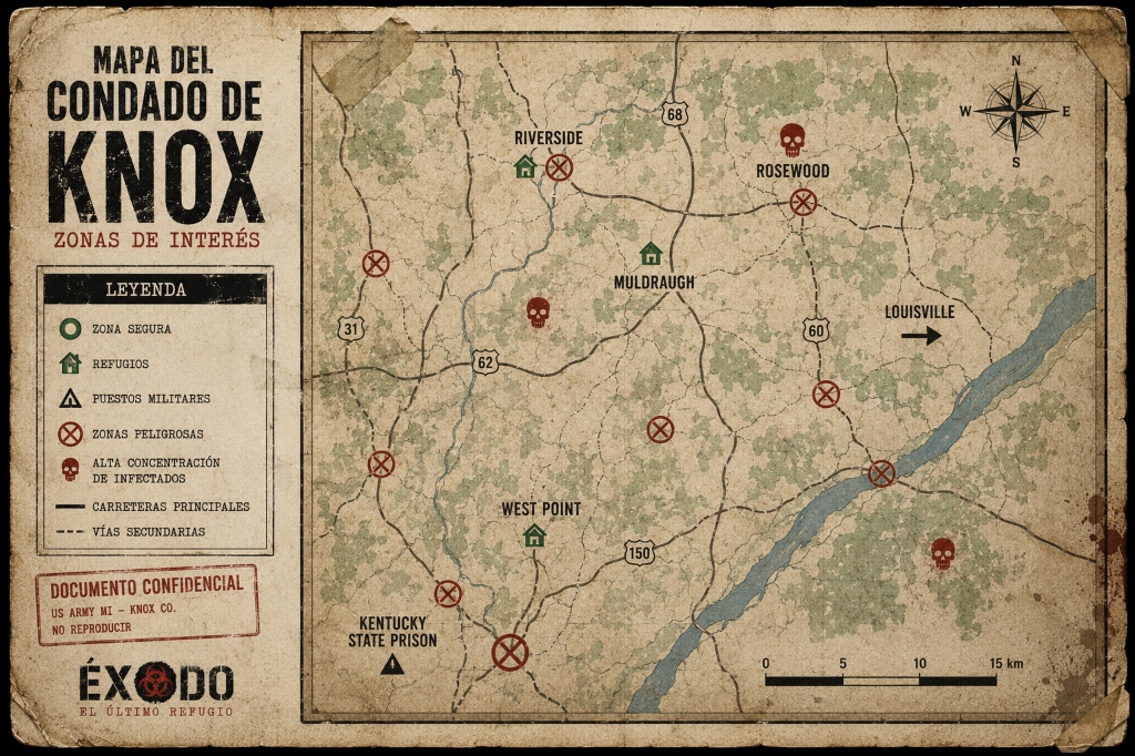 Mapa del Condado de Knox